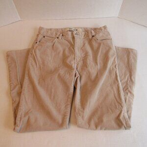 Gap Boot Cut Stretch Tan Corduroy High Rise Casual Comfort Pants Size 12 Regular